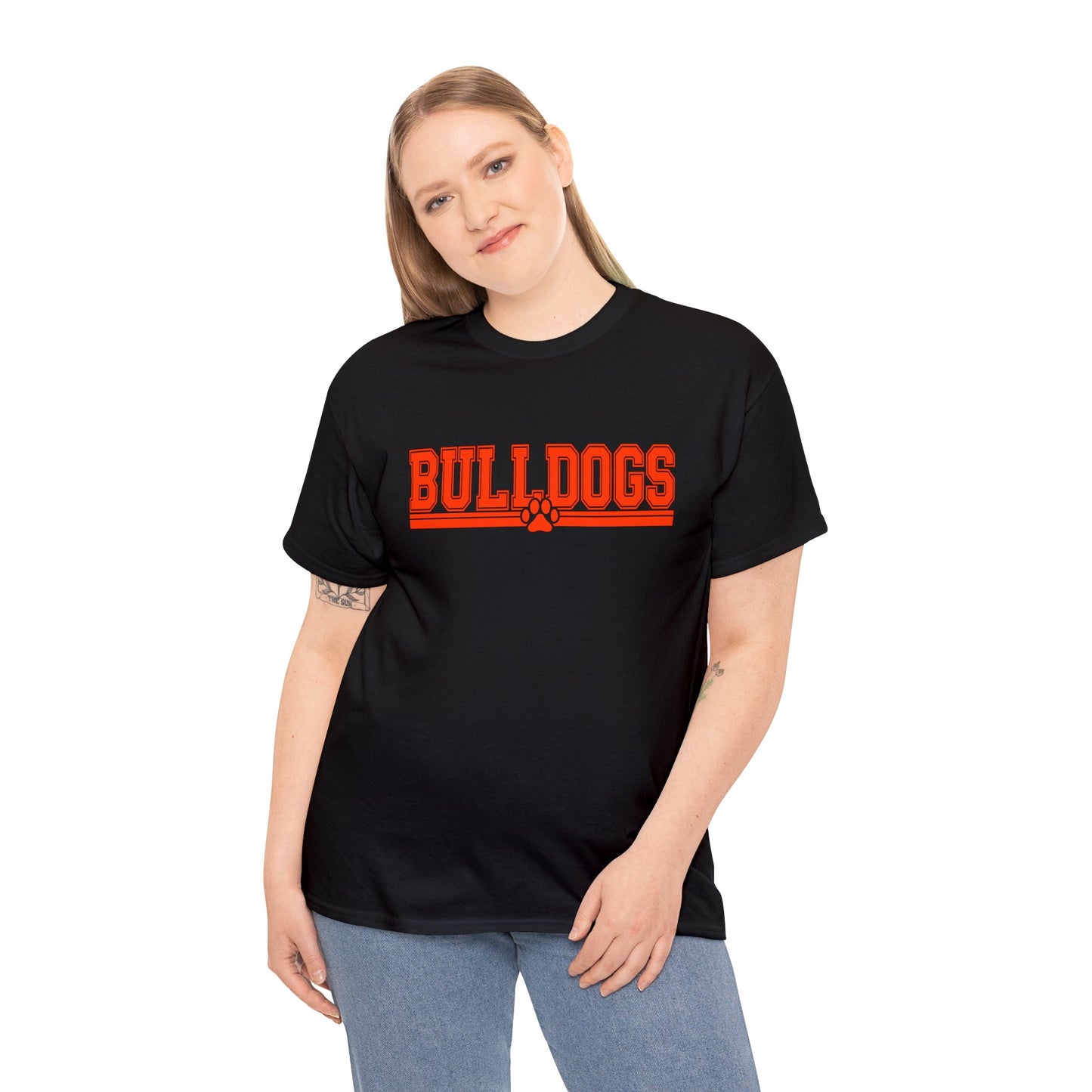 Strait Bulldog Orange Unisex Heavy Cotton Tee