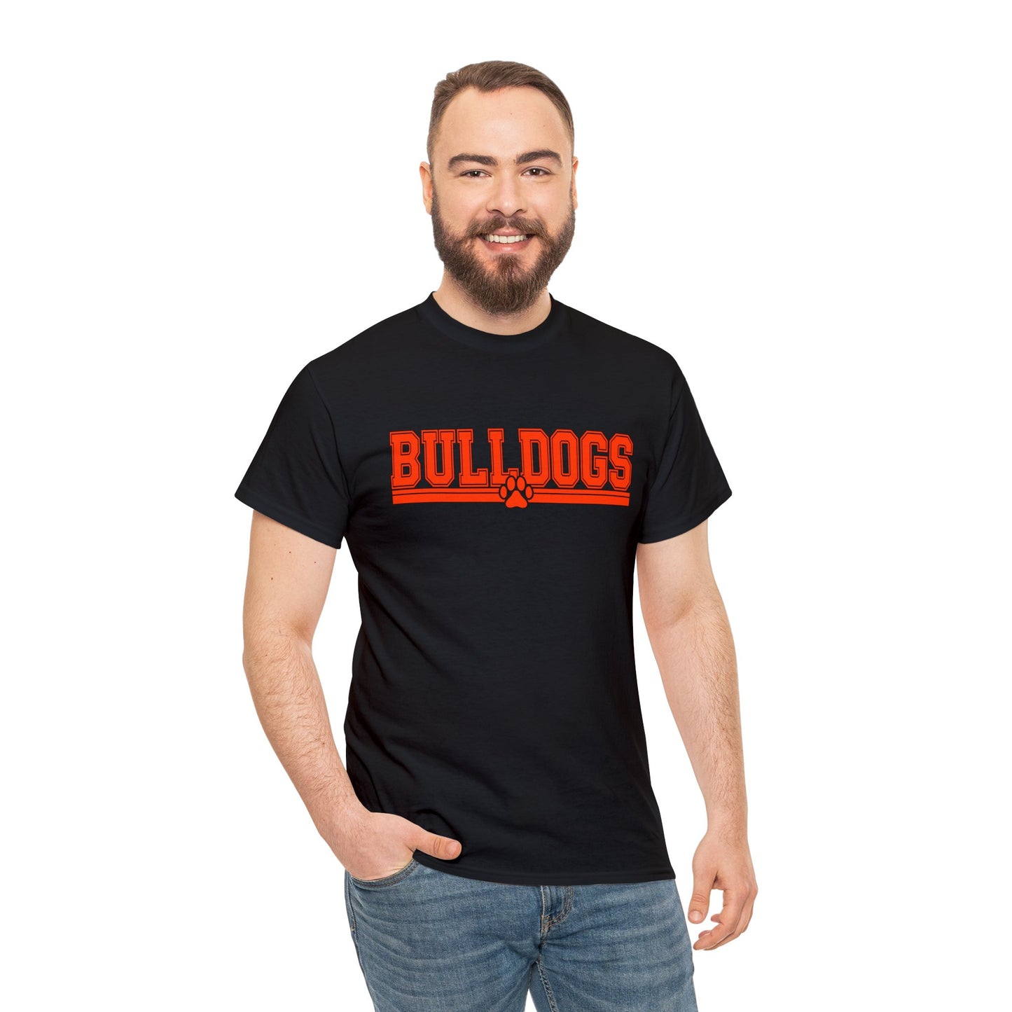 Strait Bulldog Orange Unisex Heavy Cotton Tee