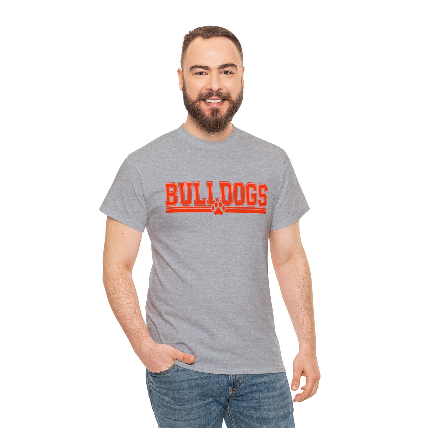 Strait Bulldog Orange Unisex Heavy Cotton Tee
