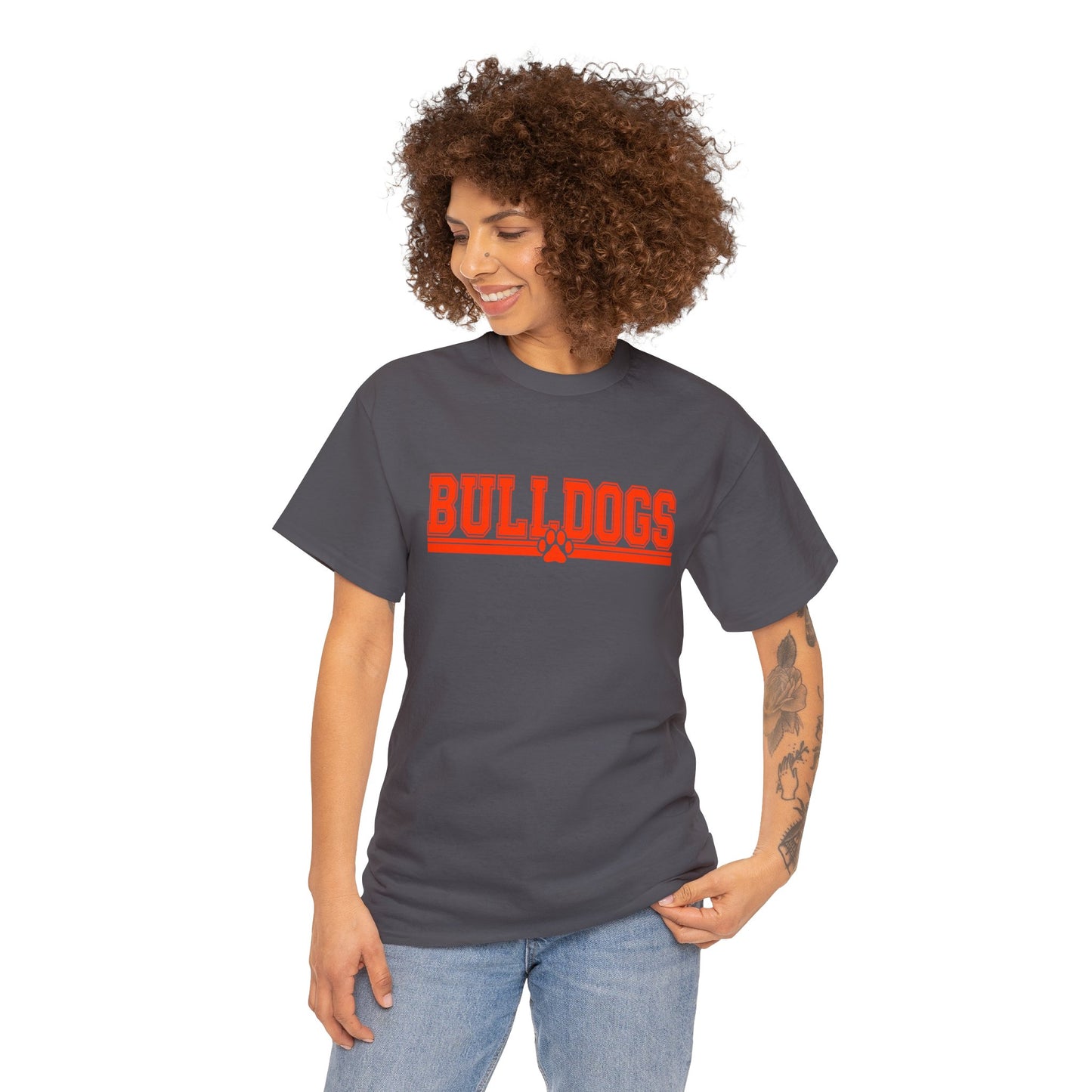 Strait Bulldog Orange Unisex Heavy Cotton Tee