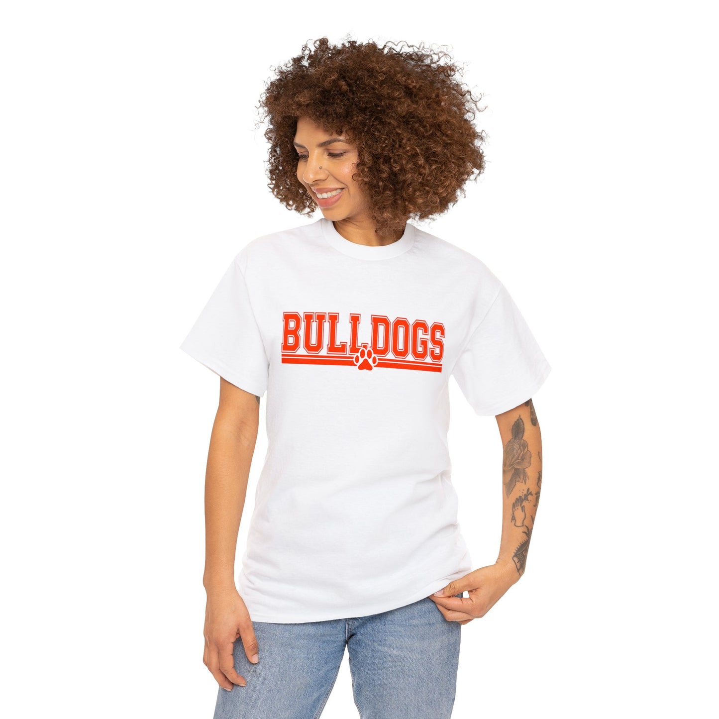 Strait Bulldog Orange Unisex Heavy Cotton Tee