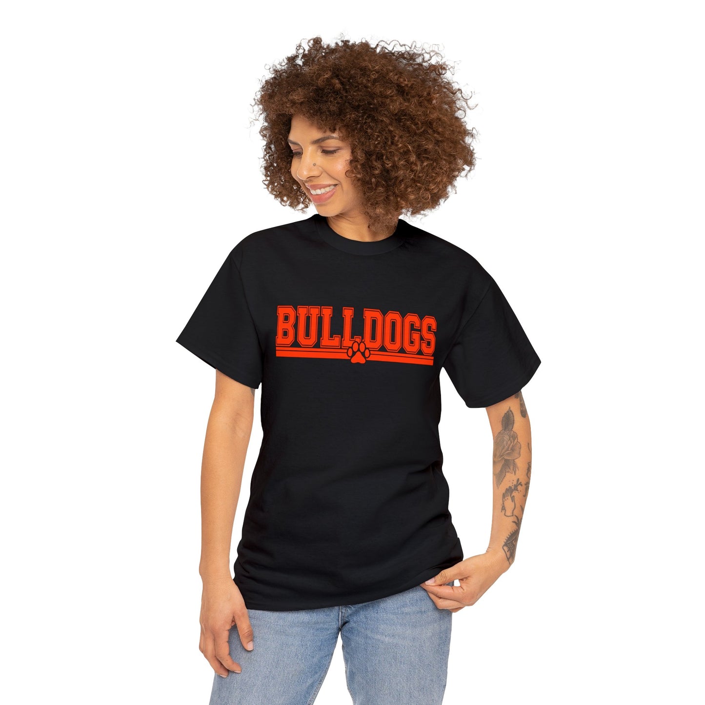 Strait Bulldog Orange Unisex Heavy Cotton Tee