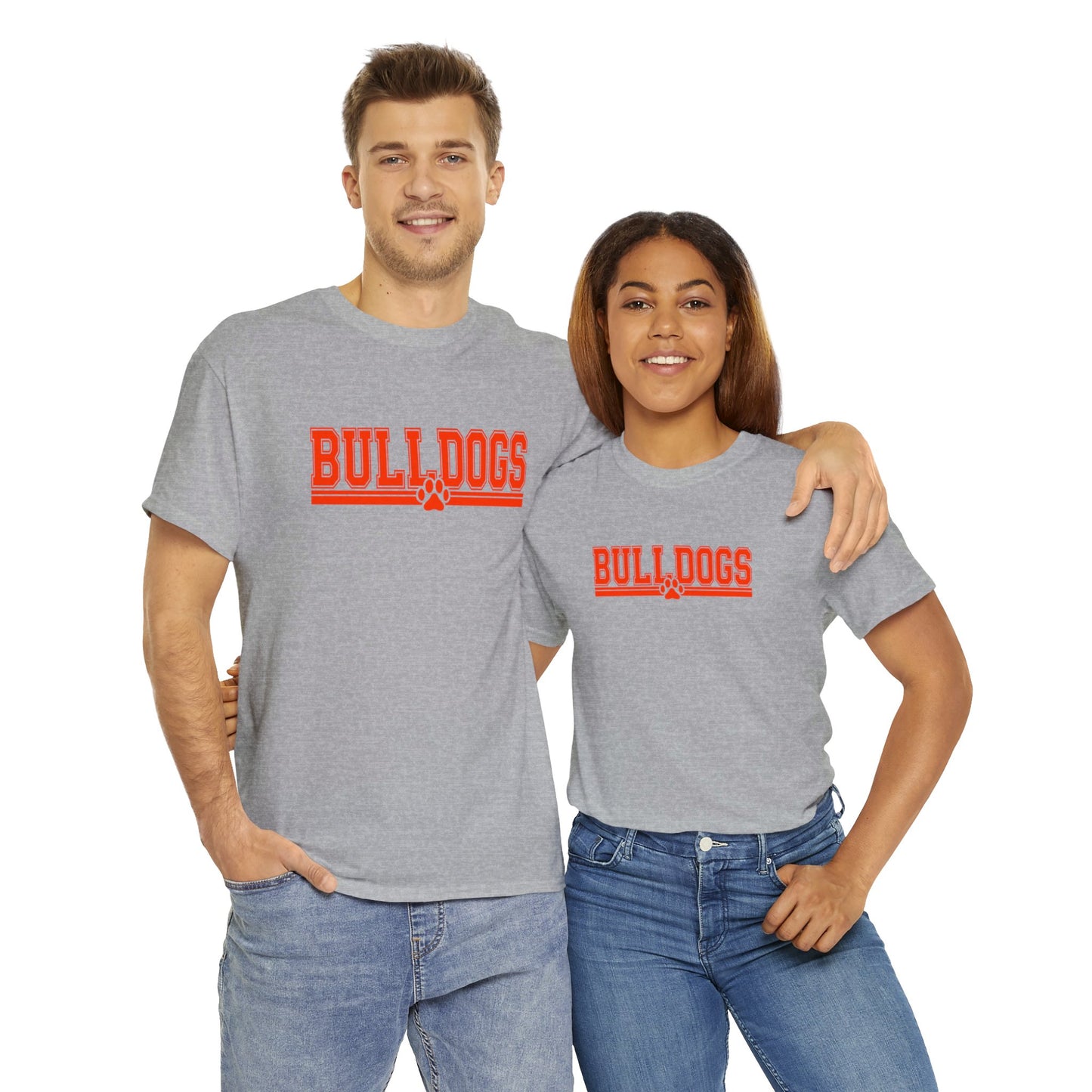 Strait Bulldog Orange Unisex Heavy Cotton Tee