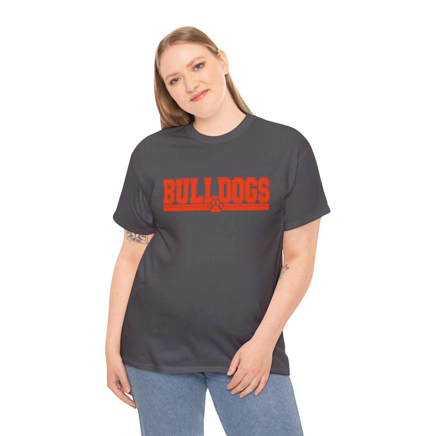 Strait Bulldog Orange Unisex Heavy Cotton Tee