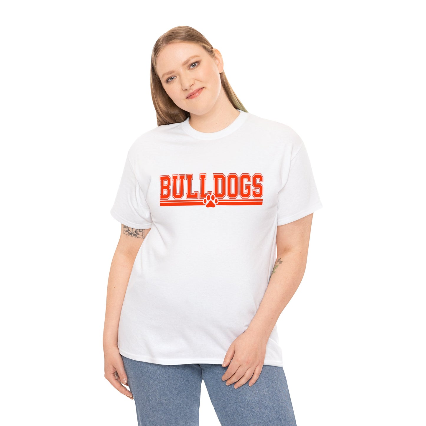 Strait Bulldog Orange Unisex Heavy Cotton Tee