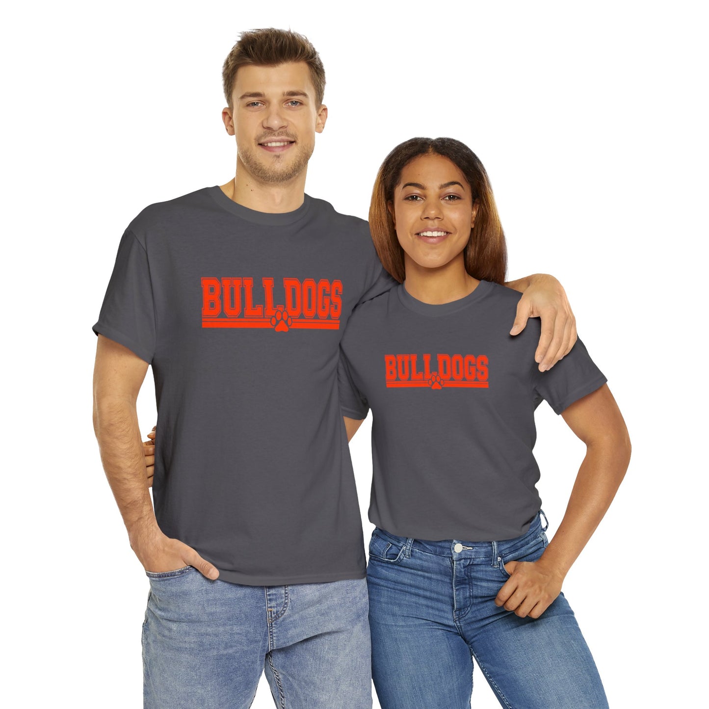 Strait Bulldog Orange Unisex Heavy Cotton Tee