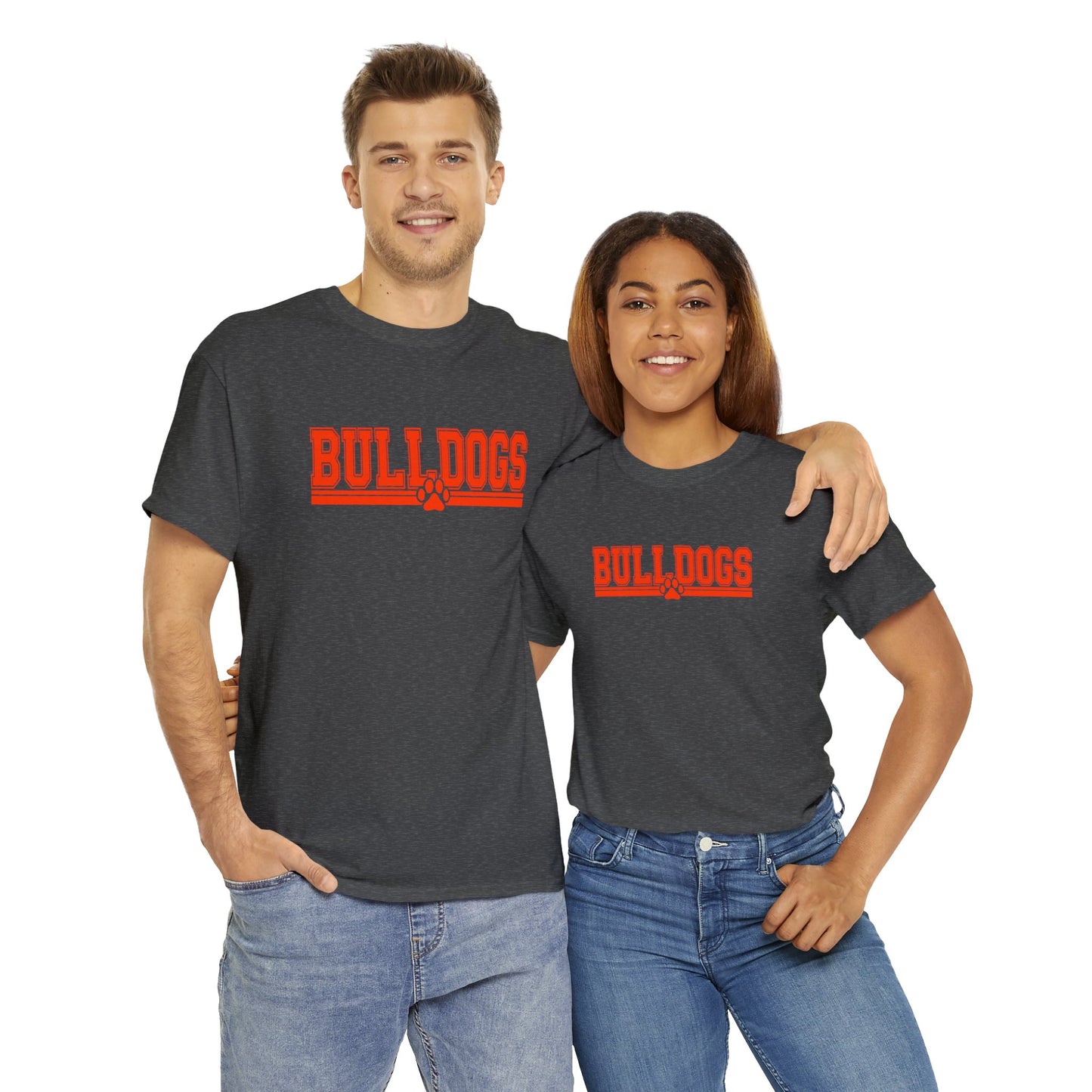 Strait Bulldog Orange Unisex Heavy Cotton Tee