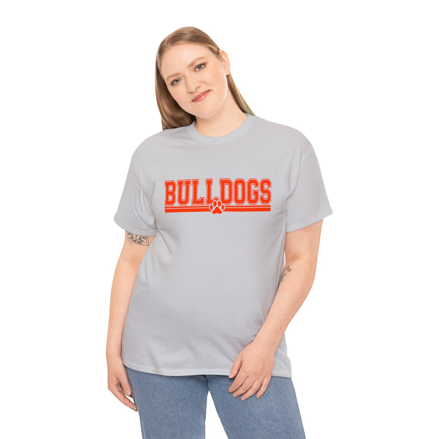 Strait Bulldog Orange Unisex Heavy Cotton Tee