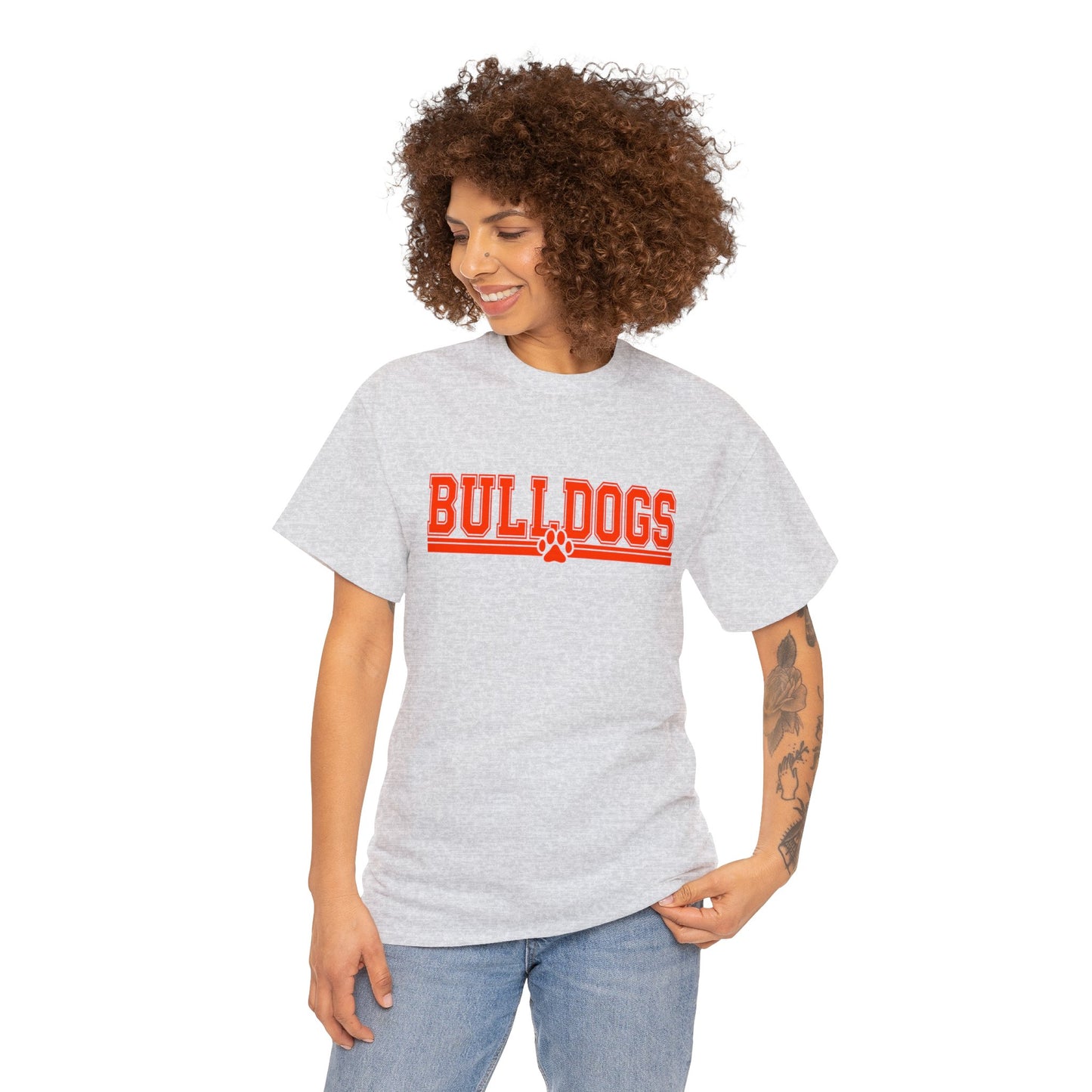 Strait Bulldog Orange Unisex Heavy Cotton Tee