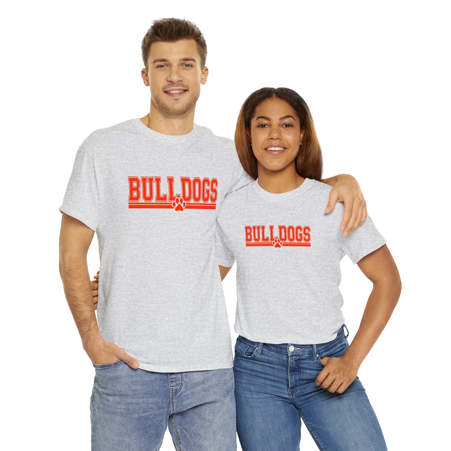 Strait Bulldog Orange Unisex Heavy Cotton Tee