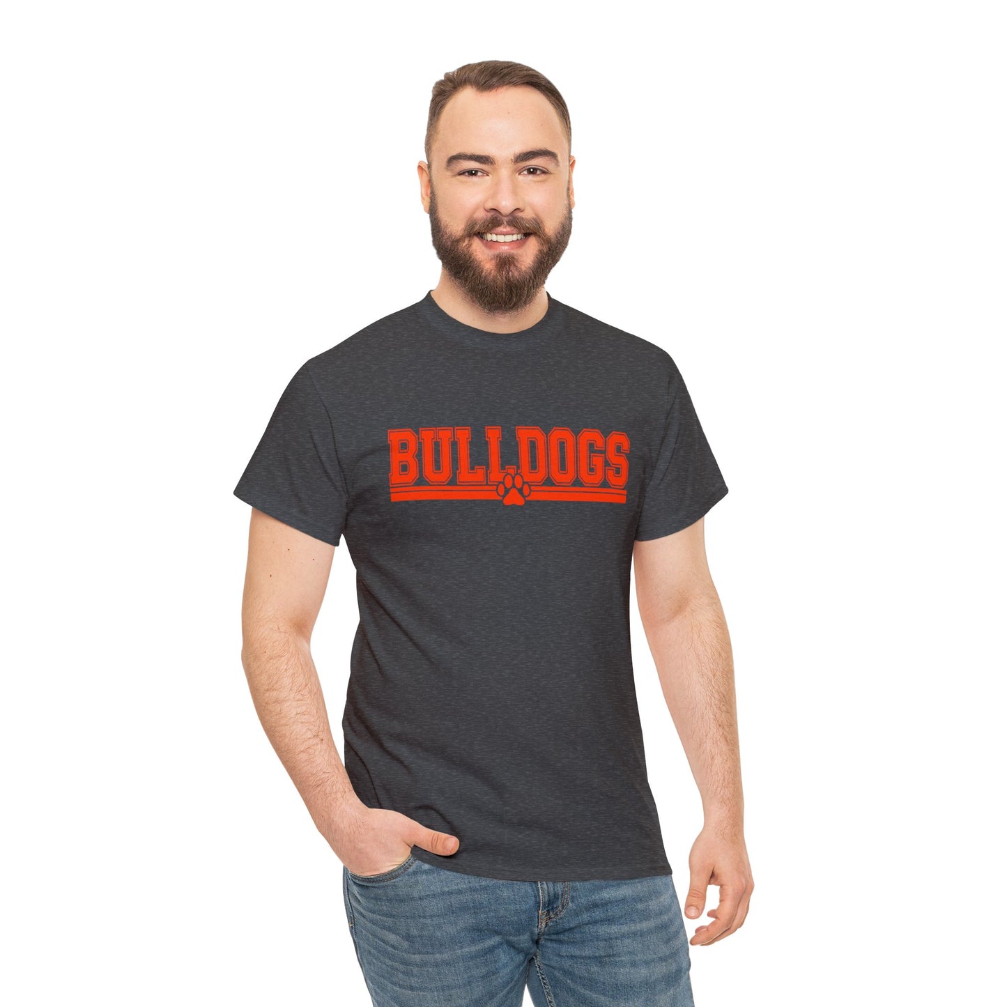 Strait Bulldog Orange Unisex Heavy Cotton Tee