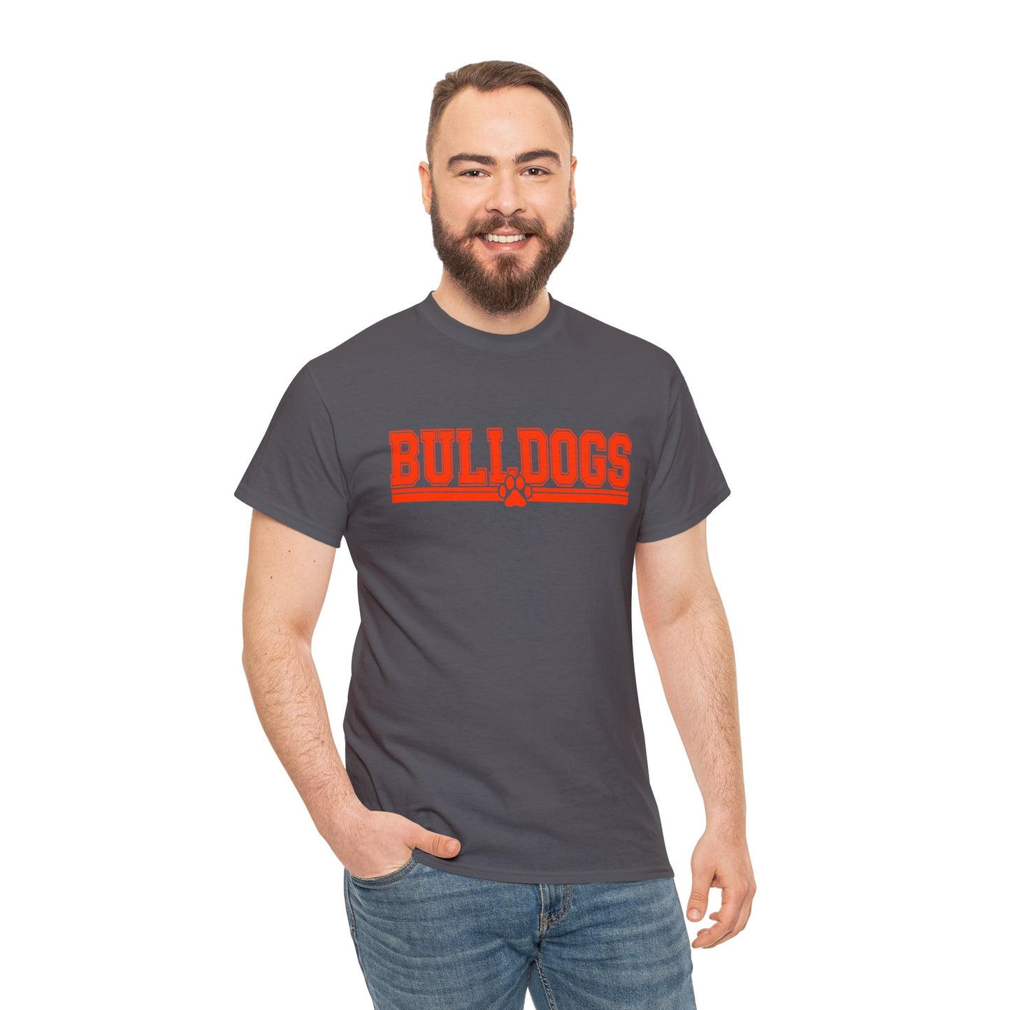 Strait Bulldog Orange Unisex Heavy Cotton Tee