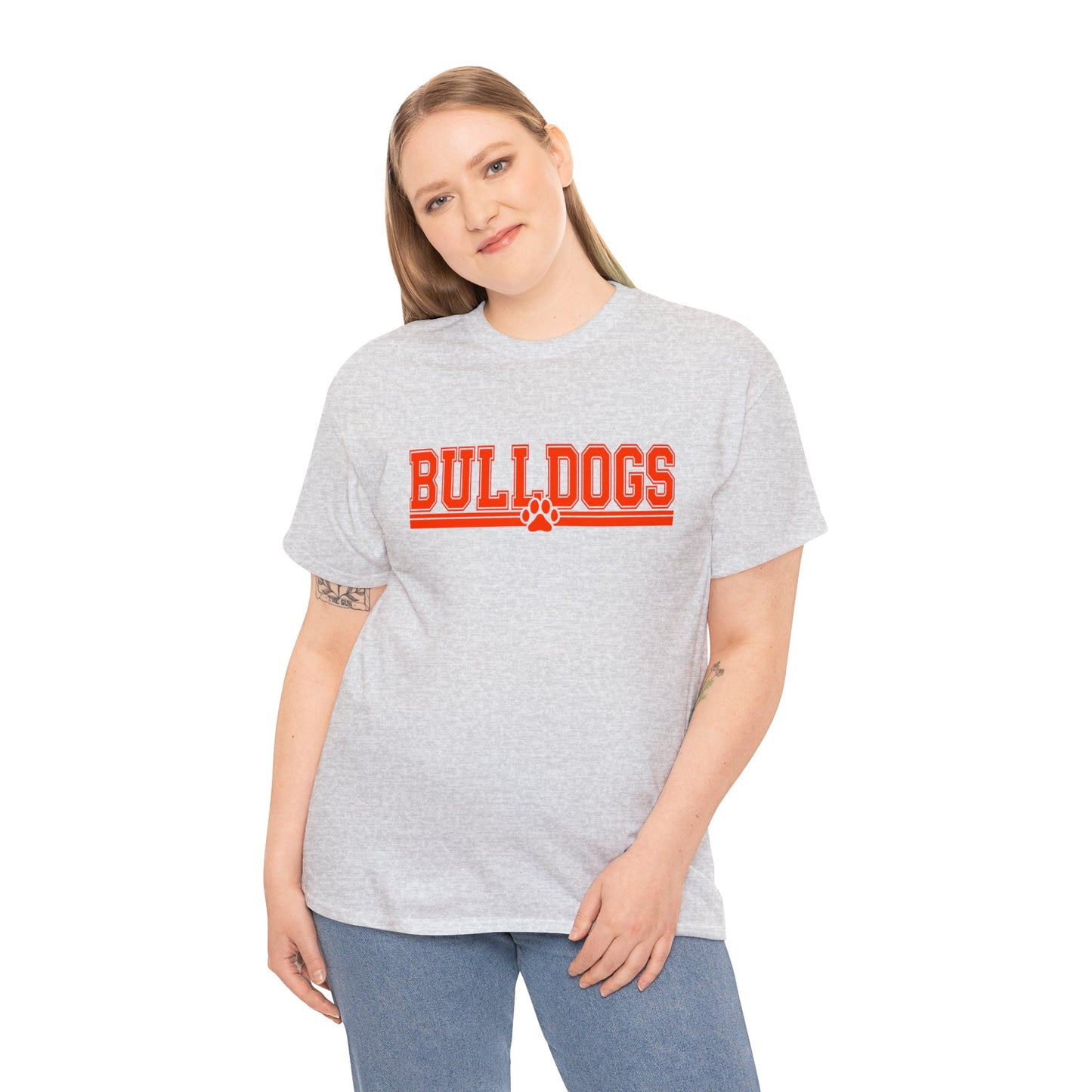 Strait Bulldog Orange Unisex Heavy Cotton Tee