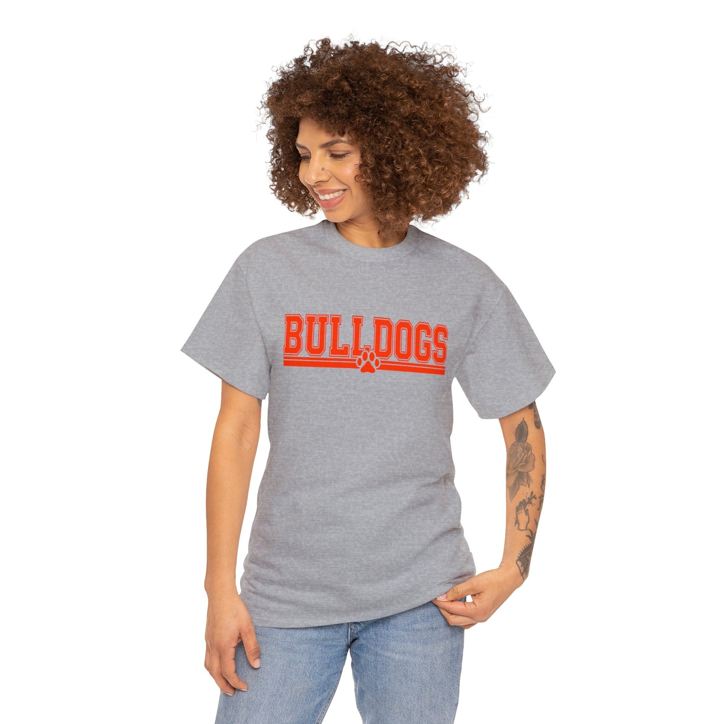 Strait Bulldog Orange Unisex Heavy Cotton Tee