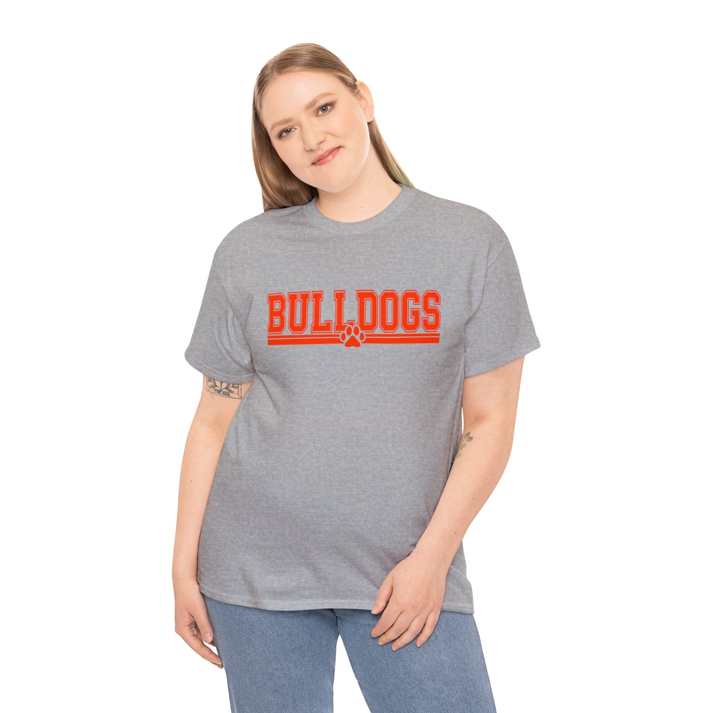 Strait Bulldog Orange Unisex Heavy Cotton Tee