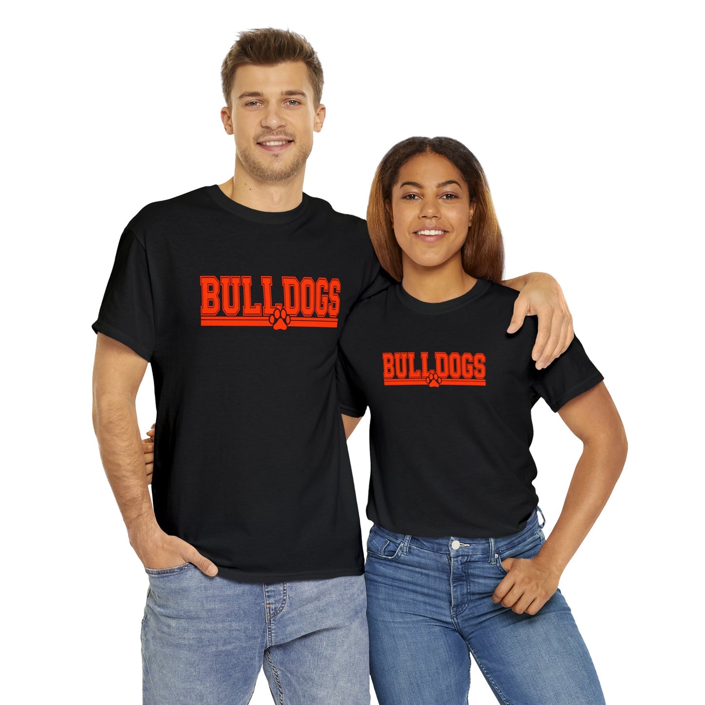 Strait Bulldog Orange Unisex Heavy Cotton Tee